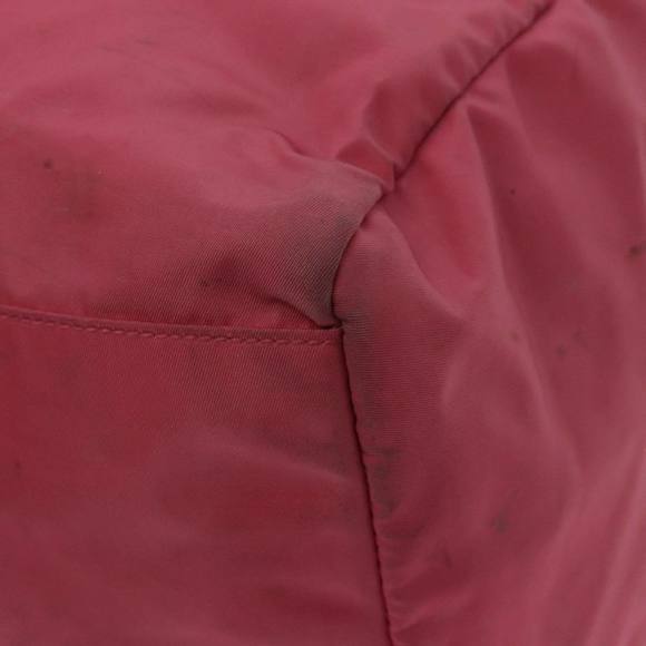 PRADA Boston Bag Nylon Pink Silver Auth 96025 - Picture 15 of 16